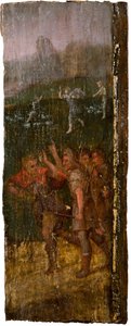 Der Engel erscheint den Hirten im Hintergrund, 1600 von Unbekannt