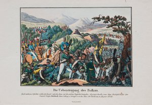 Die Armee von Graf Ivan Ivanovich Diebitsch überquert die Balken, um 1830 von Unbekannt