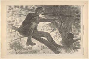 Die Armee des Potomac - Ein Scharfschütze auf Wachposten, Harpers Weekly, Vo..., 15. November 1862 von Unbekannt