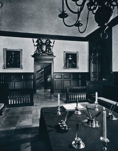 Der Versammlungssaal des House of Burgesses, ca. 1938
