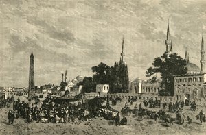 Der At-Meidan - Antikes Hippodrom - Mit der Säule des Theodosius, Konstantinopel von Unbekannt