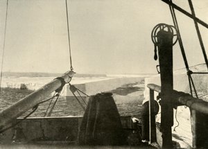 Die Barrierekante bricht vier Meilen südlich von Hut Point ab, um 1908 von Unbekannt