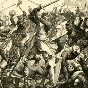 Die Schlacht von Evesham: De Montforts letzter Stand, 1265, 1890 von Unbekannt