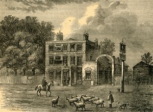 Die Glocke in Edmonton, um 1876
