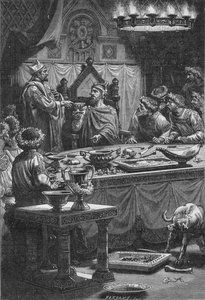 Der Bischof von Laon schwört Charles, Herzog von Lothringen, Treue, 10. Jahrhundert, 1909