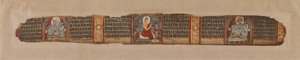 Der Buddha verteilt Honig, aus einem Prajnaparamita-Manuskript, 12. Jahrhundert