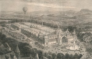 Das Gebäude für die Internationale Industrieausstellung in Edinburgh, 1886 von Unbekannt