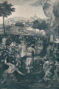 Die Verbrennung von Jan Hus durch das Konzil von Konstanz, 6. Juli 1415, 1907 von Unbekannt