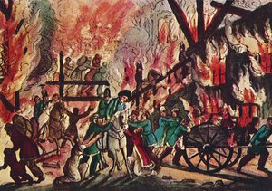 Die Verbrennung Moskaus: Ein großes militärisches und Reiterspektakel, 1942 von Unbekannt