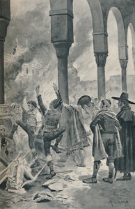 Das Verbrennen eines Palastes von Godoy durch die Bevölkerung in Madrid, 1896