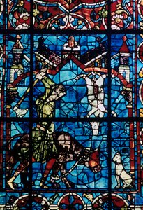 Die Metzger, Buntglasfenster, Kathedrale von Chartres, Frankreich, 1194-1260 von Unbekannt