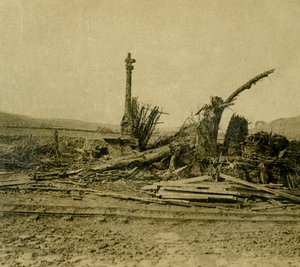 Das Kalvarienberg in Les Éparges, Nordfrankreich, um 1914-1918 von Unbekannt