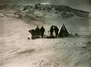Das Lager 7000 Fuß hoch auf dem Mount Erebus