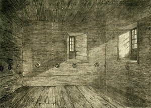 Das Zimmer im Lambeth Palace, in dem die Lollarden eingesperrt waren, ca. 1878