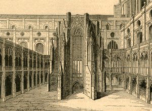 Das Kapitelhaus von Old St. Pauls, nach einer Ansicht von Hollar