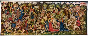 Die Chatsworth-Jagdtapeten, zweite der Serie, 1930 von Unbekannt