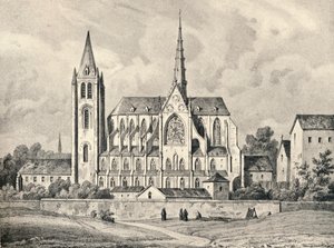 Die Kirche und ein Teil der Abtei von St. Victor, 1915