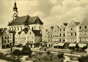 Die Kirche St. Georg, Schärding am Inn, Oberösterreich, ca. 1935 von Unbekannt
