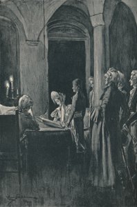 Die standesamtliche Trauung von Napoleon und Josephine, 9. März 1796, 1896 von Unbekannt