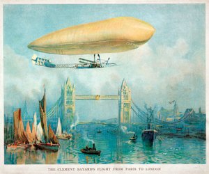 Der Flug des Clement-Bayard von Paris nach London, ca. 1908 von Unbekannt