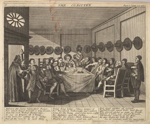 Das Komitee, Platte 10: Illustrationen zu Samuel Butlers Hudibras, 1725-30 von Unbekannt