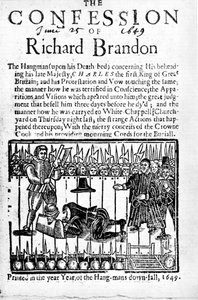 Das Geständnis von Richard Brandon, 1649 von Unbekannt