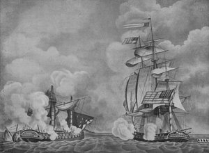 Die Verfassung und die Guerriere, um 1813 von Unbekannt