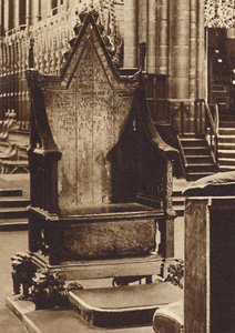 Der Krönungsstuhl und der Stein von Scone, 1937 von Unbekannt