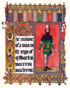 Das Kostüm eines Mannes in der Regierungszeit von Edward III, ca. 1353 von Unbekannt