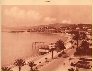 Die Croisette und Mont Chevalier, Cannes, 1930