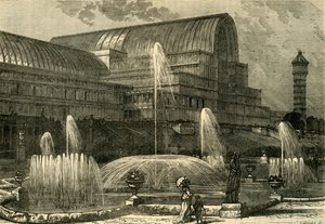 Der Kristallpalast, von Süden, um 1878