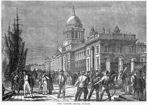 Das Zollhaus, Dublin, 19. Jahrhundert