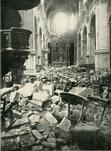 Der Schaden an der Kathedrale von Cambrai, 1919