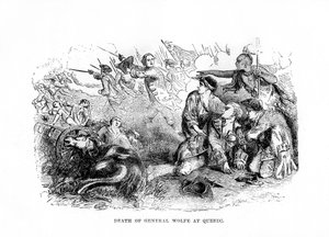 Der Tod von General Wolfe in Quebec, 1759 von Unbekannt