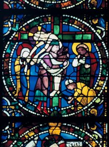Die Kreuzabnahme, Buntglas, Kathedrale von Chartres, Frankreich, 1194-1260 von Unbekannt