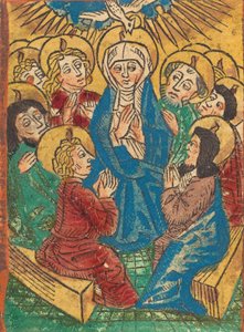 Der Abstieg des Heiligen Geistes, ca. 1490 von Unbekannt