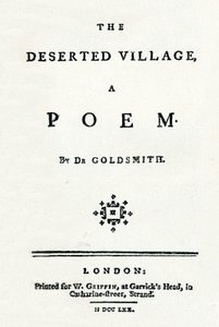 Das verlassene Dorf, ein Gedicht, um 1770 von Unbekannt