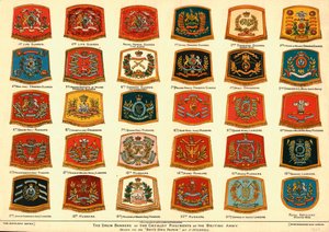 Die Trommelbanner der Kavallerieregimenter der britischen Armee, 1902 von Unbekannt