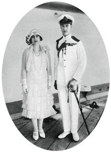 Der Herzog und die Herzogin von York an Bord der HMS Renown, Malta, 1927, 1937