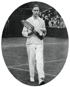 Der Herzog von York als Teilnehmer im Herrendoppel in Wimbledon, 1926