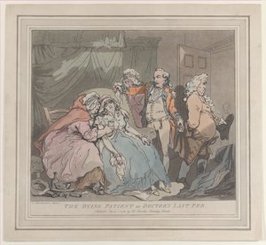 Der sterbende Patient oder die letzte Gebühr des Arztes, 1. April 1786 von Unbekannt