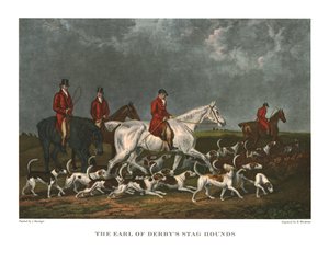 Die Hirschhunde des Earl of Derby, frühes 19. Jahrhundert, um 1955 von Unbekannt