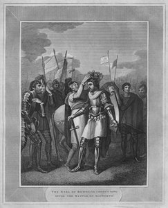 Der Earl of Richmond wird nach der Schlacht von Bosworth zum König gewählt von Unbekannt