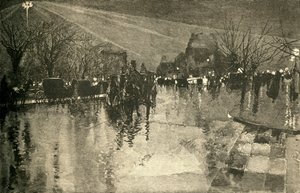 Das elektrische Licht am Madison Square, New York, an einem bewölkten Abend, 1882 von Unbekannt
