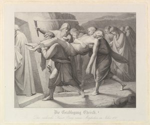 Die Grablegung, 1850 von Unbekannt