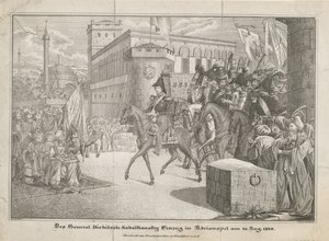 Der Einzug von Graf Ivan Ivanovich Diebitsch-Zabalkansky in Adrianopel, 1829 von Unbekannt