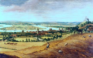 Die Umgebung von London von Greenwich aus, um 1620-1630
