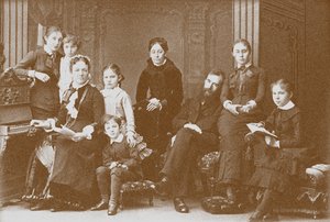 Die Familie des Sammlers, Mäzens und Gründers der Galerie Pavel Tretyakov von Unbekannt