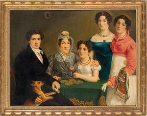 Die Familie des Komponisten Vincenzo Bellini, erstes Viertel des 19. Jahrhunderts von Unbekannt