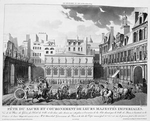 Die Festlichkeiten der Krönung, Paris, 2. Dezember 1804, 19. Jahrhundert von Unbekannt